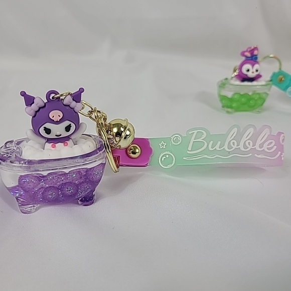 SANRIO 5 Keyring Glitter Bubble Bath Kuromi Hello Kitty My Melody Cinnamoroll - Picture 8 of 10